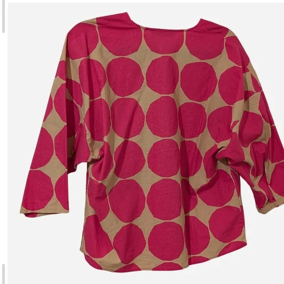 Pre-owned Pink Polka Dot Women's Top - Picture 2 of 7